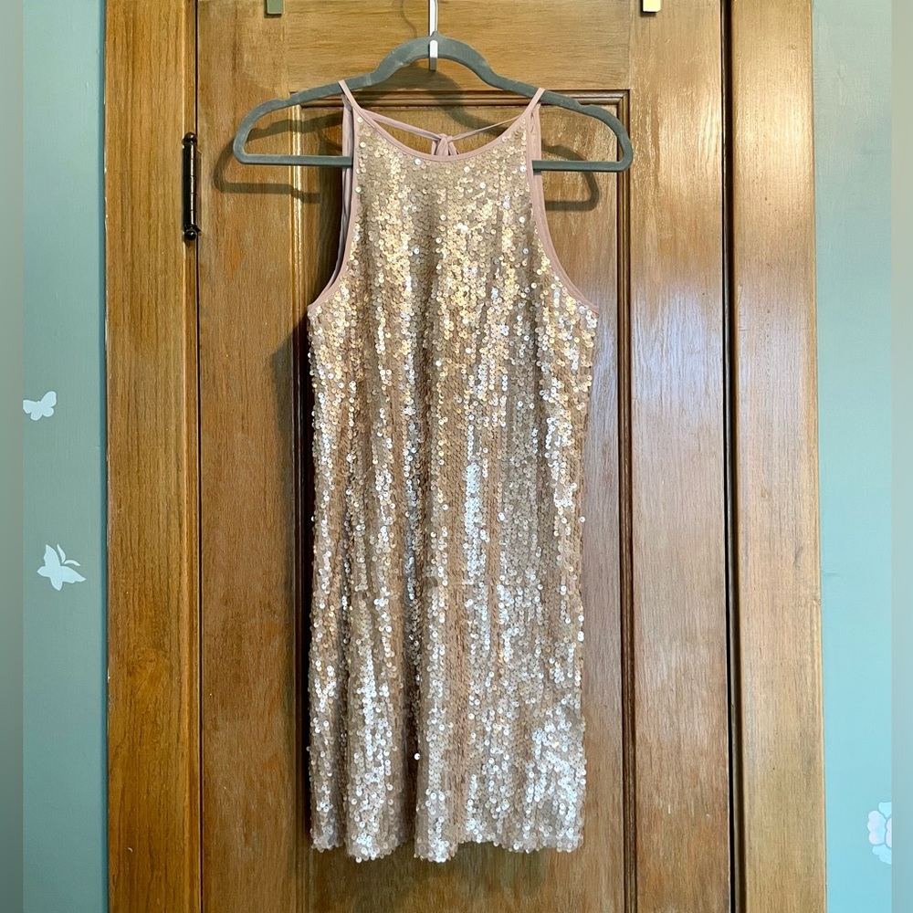 Pink sequin dress